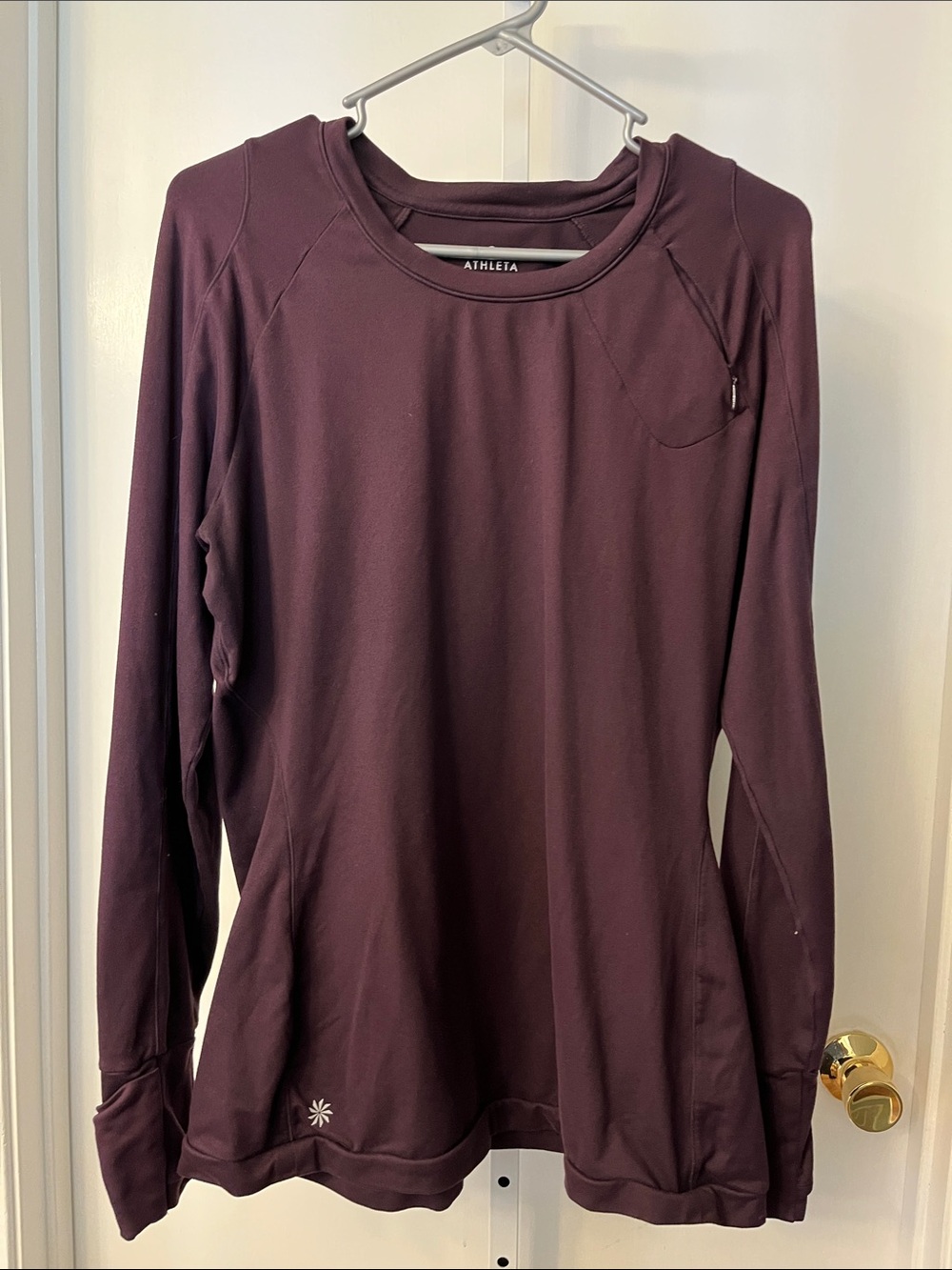 Athleta Long-Sleeve Crew Top in Plum